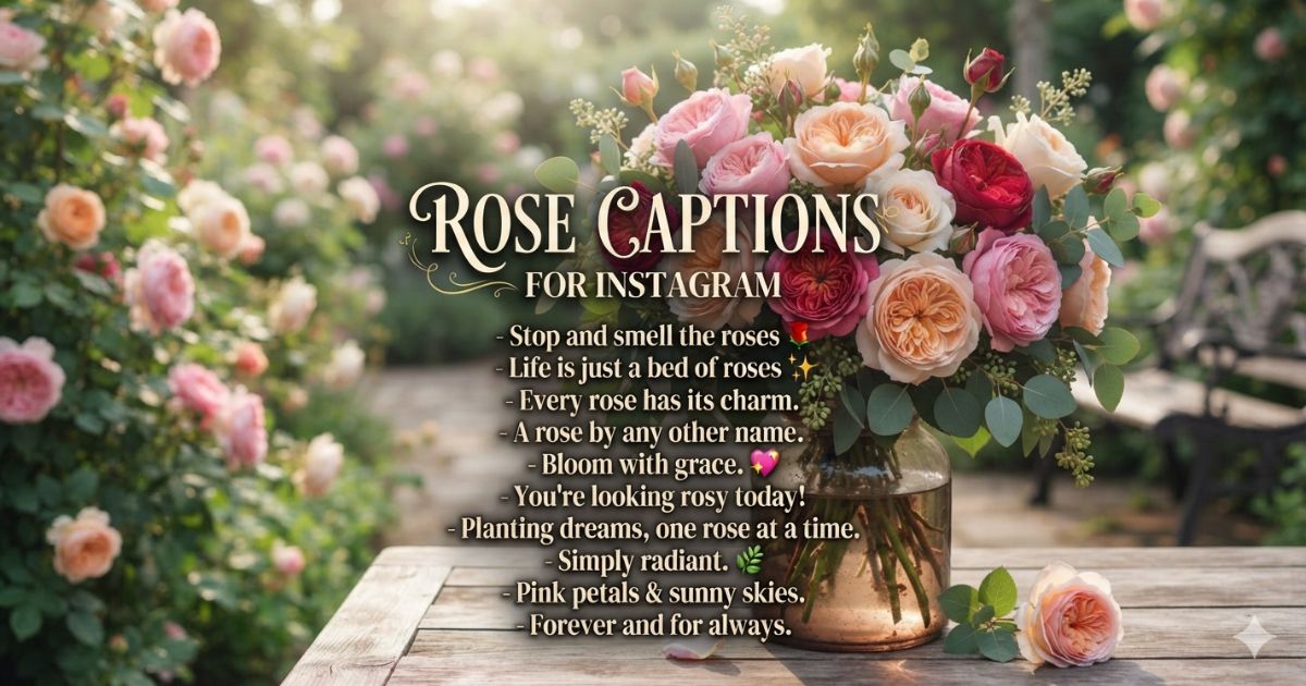 Rose Captions for Instagram